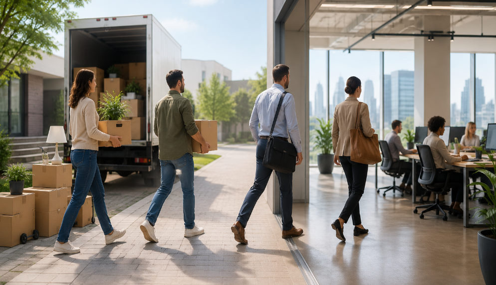 Déménagement des salariés et lieu de travail