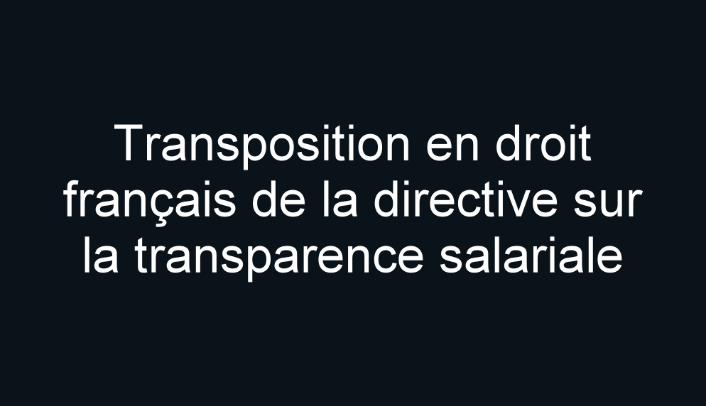 Employeurs : comment anticiper la transposition en droit français de la directive sur la transparence salariale ?