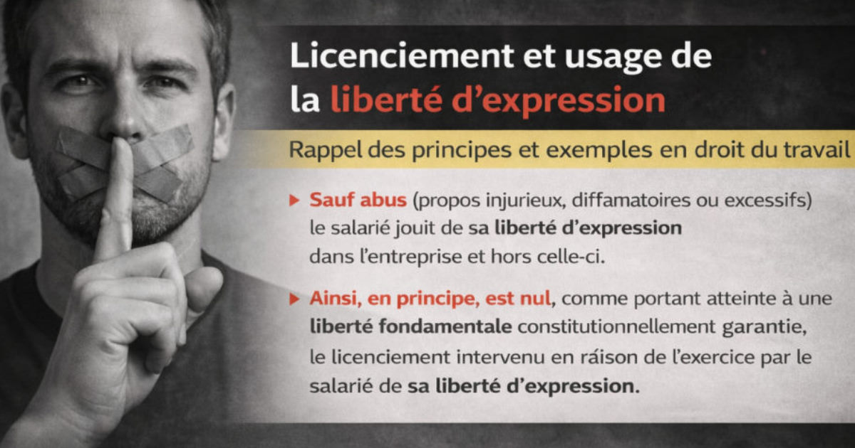 Licenciement et liberté d'expression du salarié - Avocat droit du travail Paris