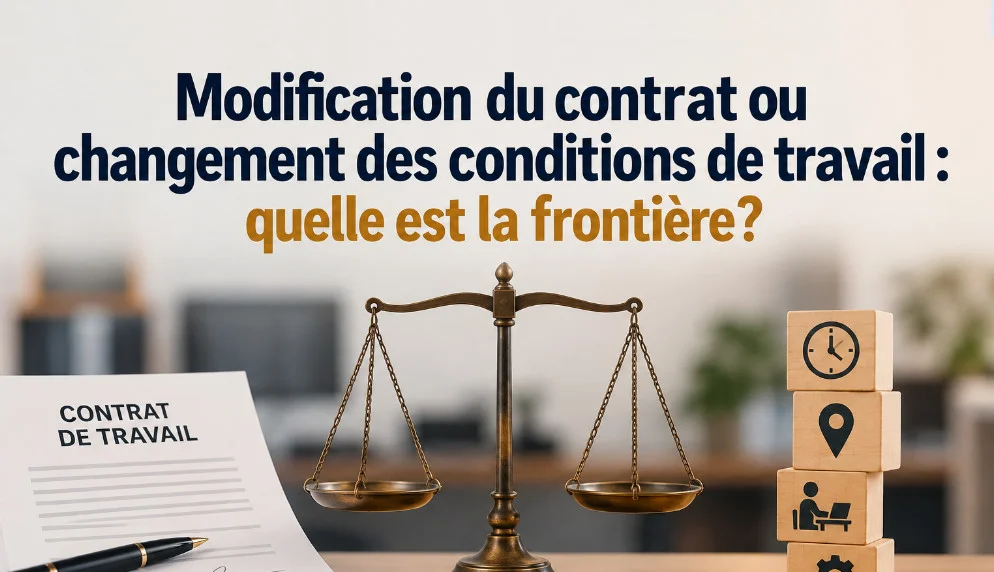 Modification du contrat ou changement des conditions de travail : quelle est la frontière?