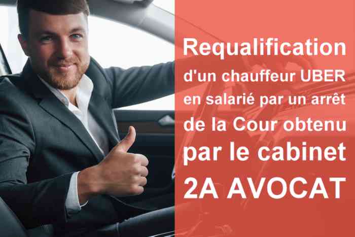 Par un arret du 12 mai 2021 la cour d appel'de Paris requalifie le contrat unissant un chauffeur a uber en contrat de travail