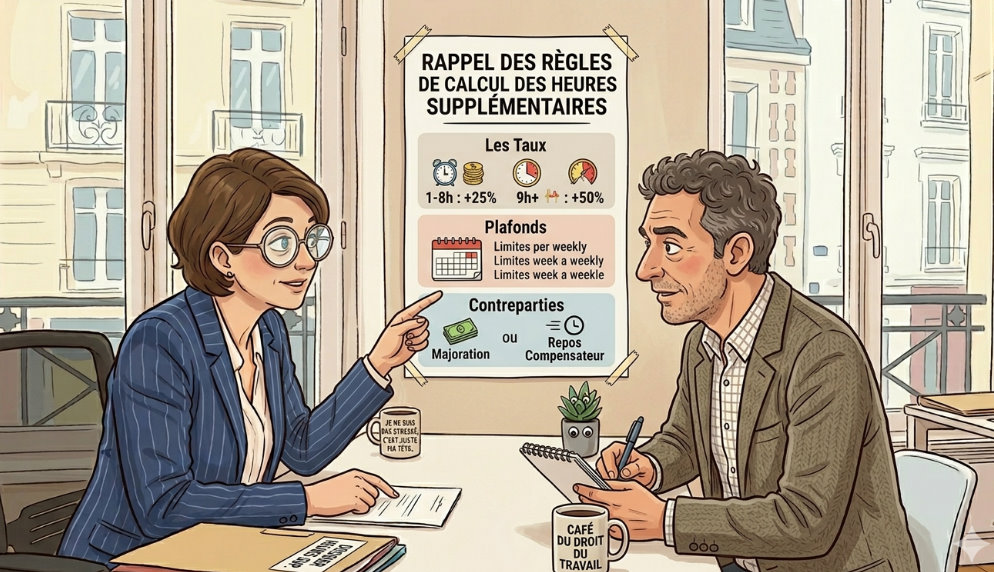 Salariés, employeurs : rappel des règles de calcul des heures supplémentaires